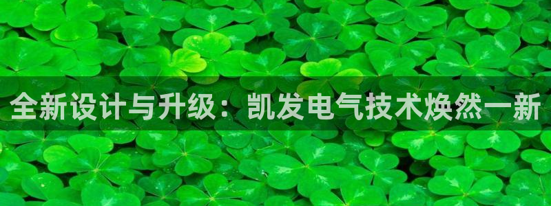 蓝狮娱乐4登录：全新设计与升级：凯发电气技术焕然一新
