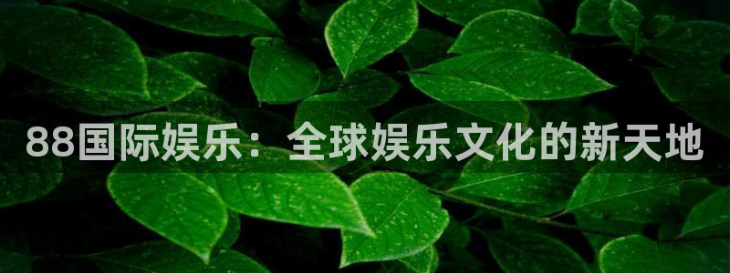 南宫蓝狮娱乐官网版：88国际娱乐：全球娱乐文化的新天地